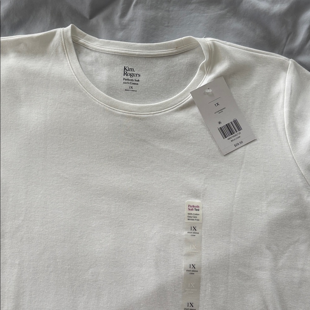 Kim Rogers Cream T-Shirt 1X